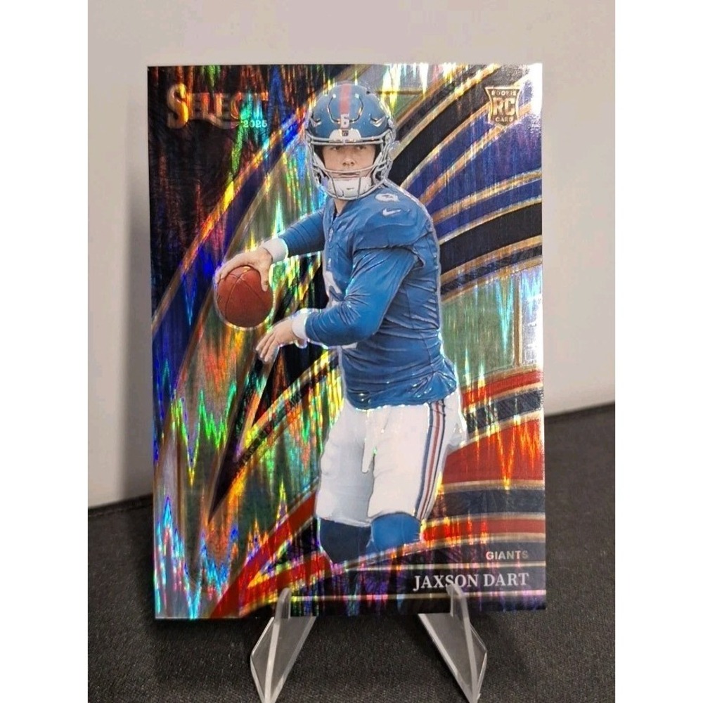 2025 Select Club Level Jaxson Dart Red‎ & Blue Shock Prizm #293 RC Giants